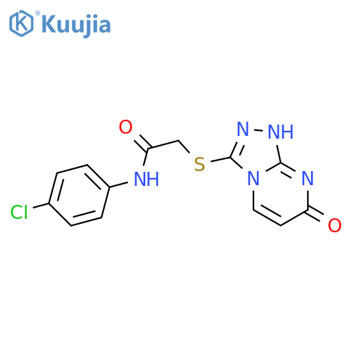 N-(4-chlorophenyl)-2-({7-oxo-7H,8H-1,2,4triazolo4,3-apyrimidin-3-yl}sulfanyl)acetamide structure