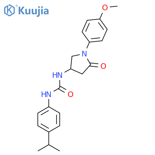 3-1-(4-methoxyphenyl)-5-oxopyrrolidin-3-yl-1-4-(propan-2-yl)phenylurea structure