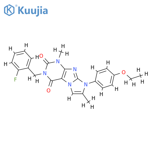 8-(4-ethoxyphenyl)-3-(2-fluorophenyl)methyl-1,7-dimethyl-1H,2H,3H,4H,8H-imidazo1,2-gpurine-2,4-dione structure