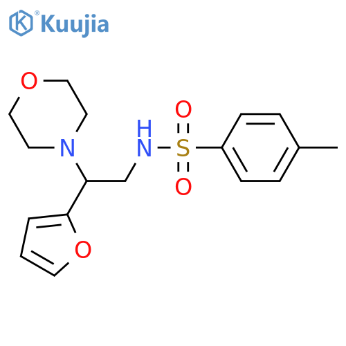 N-2-(furan-2-yl)-2-(morpholin-4-yl)ethyl-4-methylbenzene-1-sulfonamide structure