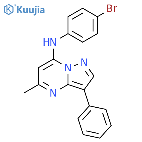 N-(4-bromophenyl)-5-methyl-3-phenylpyrazolo1,5-apyrimidin-7-amine structure
