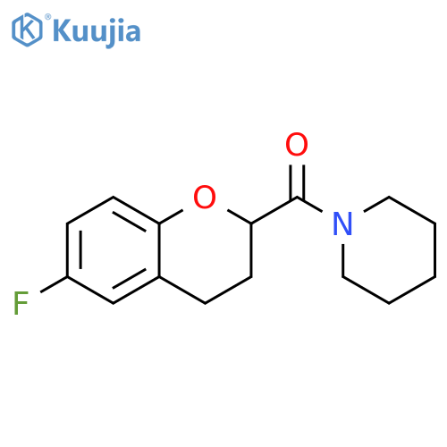 1-(6-Fluoro-3,4-dihydro-2H-1-benzopyran-2-yl)carbonylpiperidine structure