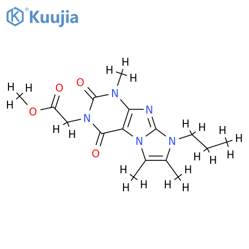 methyl 2-{1,6,7-trimethyl-2,4-dioxo-8-propyl-1H,2H,3H,4H,8H-imidazo1,2-gpurin-3-yl}acetate structure