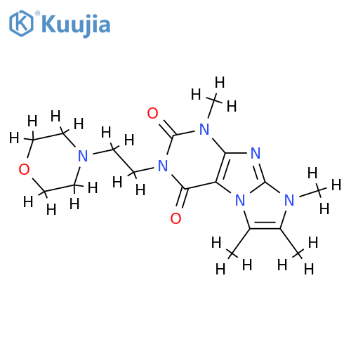 1,6,7,8-tetramethyl-3-2-(morpholin-4-yl)ethyl-1H,2H,3H,4H,8H-imidazo1,2-gpurine-2,4-dione structure