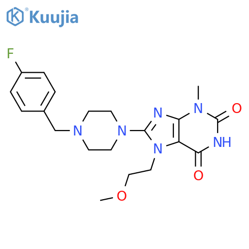 8-[4-[(4-fluorophenyl)methyl]piperazin-1-yl]-7-(2-methoxyethyl)-3-methylpurine-2,6-dione structure
