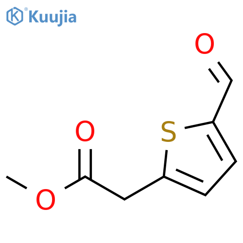 methyl 2-(5-formylthiophen-2-yl)acetate structure