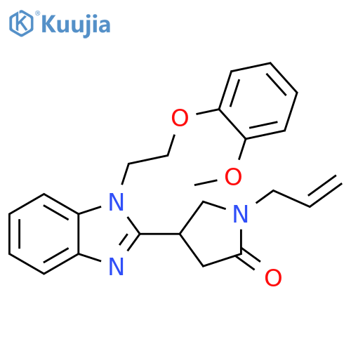 4-{1-2-(2-methoxyphenoxy)ethyl-1H-1,3-benzodiazol-2-yl}-1-(prop-2-en-1-yl)pyrrolidin-2-one structure