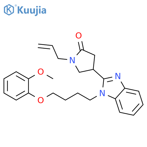 4-{1-4-(2-methoxyphenoxy)butyl-1H-1,3-benzodiazol-2-yl}-1-(prop-2-en-1-yl)pyrrolidin-2-one structure