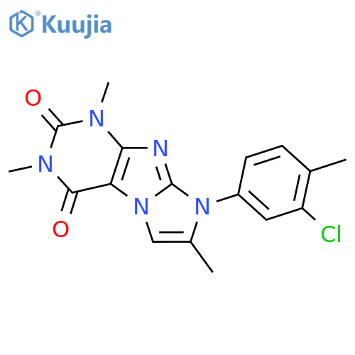 8-(3-chloro-4-methylphenyl)-1,3,7-trimethyl-1H,2H,3H,4H,8H-imidazo1,2-gpurine-2,4-dione structure