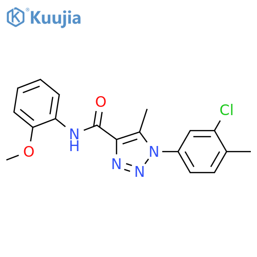 1-(3-chloro-4-methylphenyl)-N-(2-methoxyphenyl)-5-methyl-1H-1,2,3-triazole-4-carboxamide structure