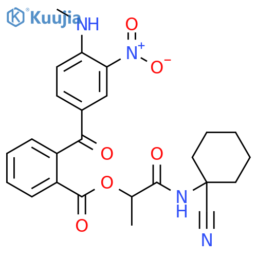 2-[(1-Cyanocyclohexyl)amino]-1-methyl-2-oxoethyl 2-[4-(methylamino)-3-nitrobenzoyl]benzoate structure