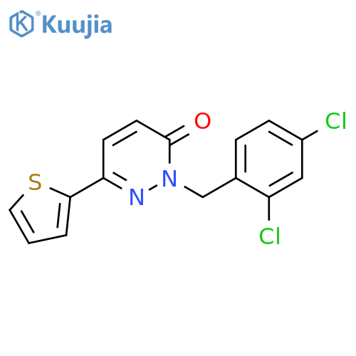 2-(2,4-dichlorophenyl)methyl-6-(thiophen-2-yl)-2,3-dihydropyridazin-3-one structure