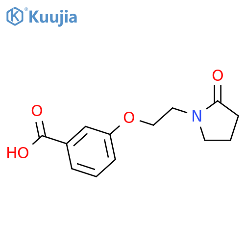 3-(2-(2-Oxopyrrolidin-1-yl)ethoxy)benzoic acid structure
