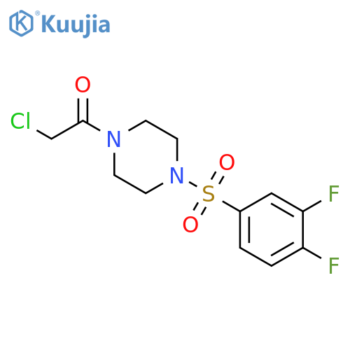 2-chloro-1-4-(3,4-difluorobenzenesulfonyl)piperazin-1-ylethan-1-one structure
