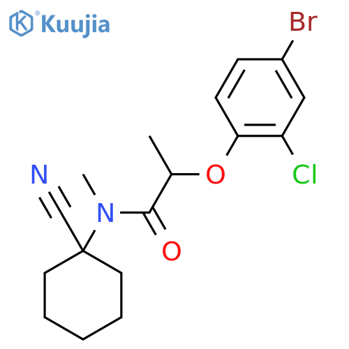 2-(4-bromo-2-chlorophenoxy)-N-(1-cyanocyclohexyl)-N-methylpropanamide structure