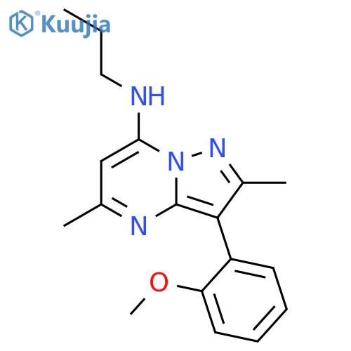 3-(2-methoxyphenyl)-2,5-dimethyl-N-propylpyrazolo1,5-apyrimidin-7-amine structure