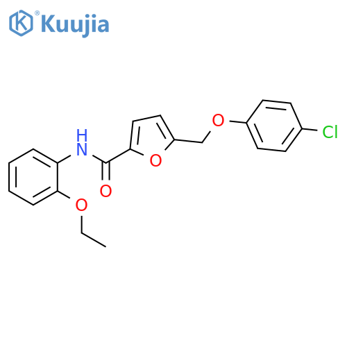 5-(4-chlorophenoxy)methyl-N-(2-ethoxyphenyl)furan-2-carboxamide structure