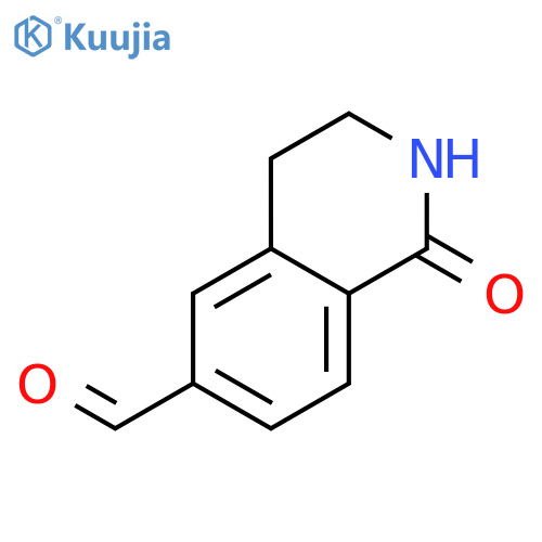1-oxo-1,2,3,4-tetrahydroisoquinoline-6-carbaldehyde structure