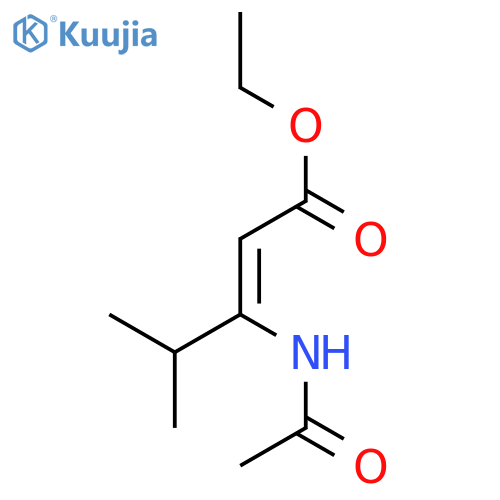 2-Pentenoic acid, 3-(acetylamino)-4-methyl-, ethyl ester, (Z)- structure