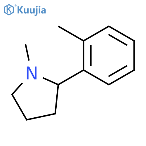 Pyrrolidine, 1-methyl-2-(2-methylphenyl)-, (S)- structure