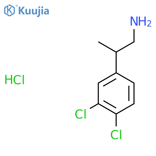 2-(3,4-dichlorophenyl)propan-1-amine hydrochloride structure