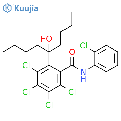Benzamide,2-(1-butyl-1-hydroxypentyl)-3,4,5,6-tetrachloro-N-(2-chlorophenyl)- structure