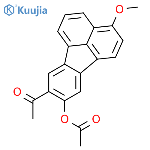 Ethanone, 1-[9-(acetyloxy)-3-methoxy-8-fluoranthenyl]- structure
