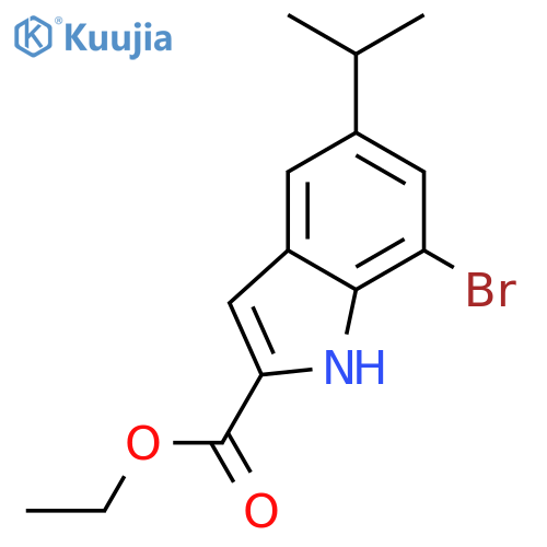 Ethyl 7-bromo-5-isopropyl-1h-indole-2-carboxylate structure