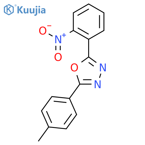 1,3,4-Oxadiazole, 2-(4-methylphenyl)-5-(2-nitrophenyl)- structure