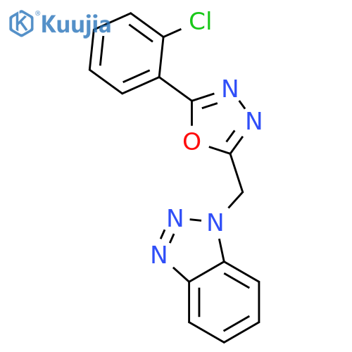 1H-Benzotriazole, 1-[[5-(2-chlorophenyl)-1,3,4-oxadiazol-2-yl]methyl]- structure
