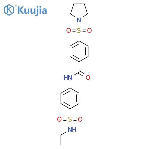 N-4-(ethylsulfamoyl)phenyl-4-(pyrrolidine-1-sulfonyl)benzamide structure
