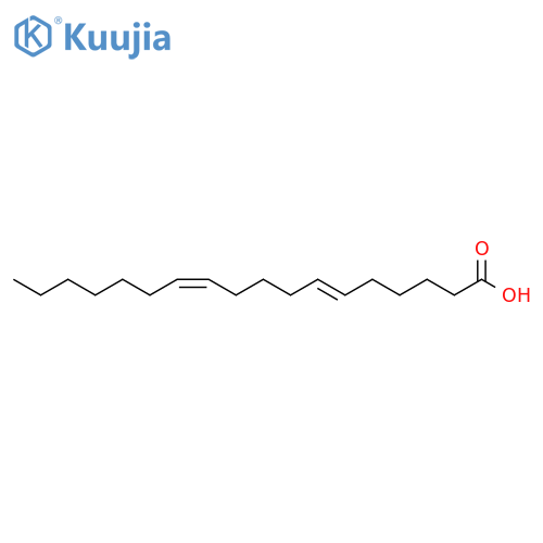 6,11-Octadecadienoic acid, (E,Z)- structure