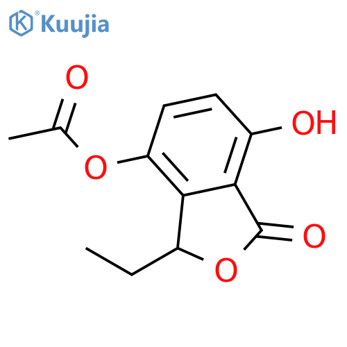 1(3H)-Isobenzofuranone, 4-(acetyloxy)-3-ethyl-7-hydroxy- structure