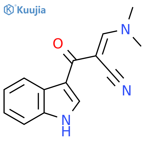 (2E)-3-(dimethylamino)-2-(E)-1H-indole-3-carbonylprop-2-enenitrile structure