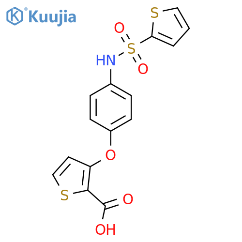 3-{4-[(2-Thienylsulfonyl)amino]phenoxy}-2-thiophenecarboxylic acid structure