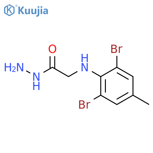 2-(2,6-Dibromo-4-methylphenyl)amino-acetohydrazide structure