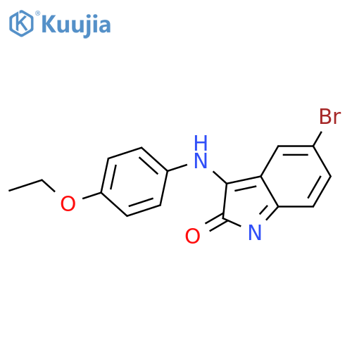 5-bromo-3-(4-ethoxyanilino)indol-2-one structure