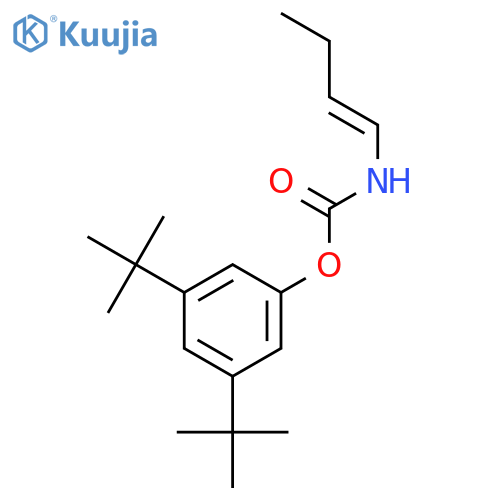 Carbamic acid, 1-butenyl-, 3,5-bis(1,1-dimethylethyl)phenyl ester structure
