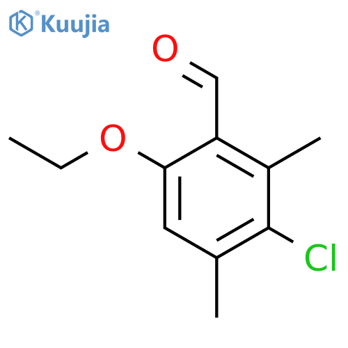3-Chloro-6-ethoxy-2,4-dimethylbenzaldehyde structure