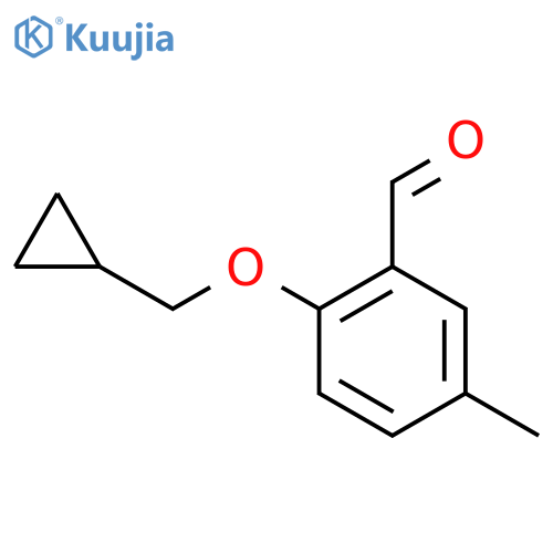 2-(Cyclopropylmethoxy)-5-methylbenzaldehyde structure