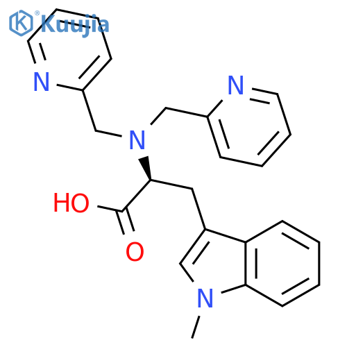 L-Tryptophan, 1-methyl-N,N-bis(2-pyridinylmethyl)- structure