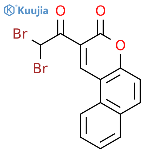 3H-NAPHTHO[2,1-B]PYRAN-3-ONE, 2-(DIBROMOACETYL)- structure