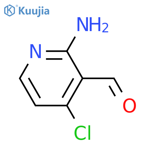 2-amino-4-chloro-pyridine-3-carbaldehyde structure