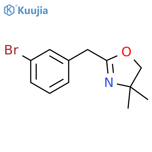 2-(3-Bromobenzyl)-4,4-dimethyl-4,5-dihydro-1,3-oxazole structure