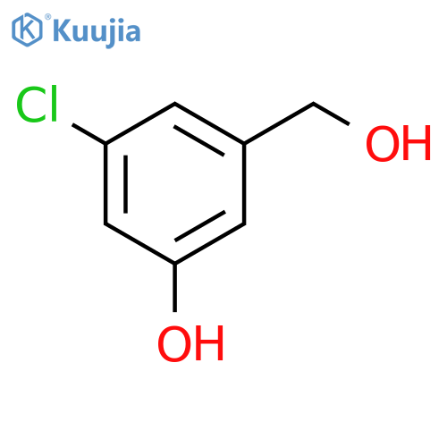 3-chloro-5-(hydroxymethyl)phenol structure