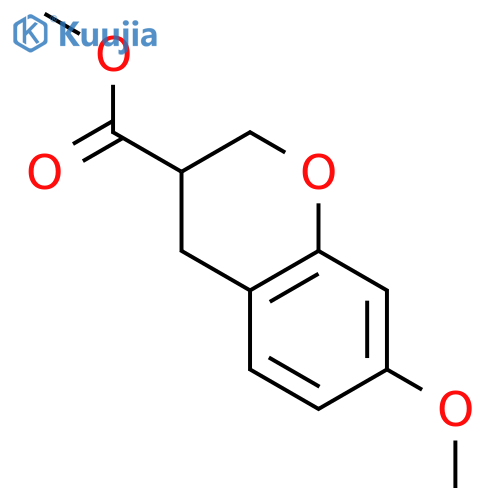 2H-1-Benzopyran-3-carboxylicacid, 3,4-dihydro-7-methoxy-, methyl ester structure