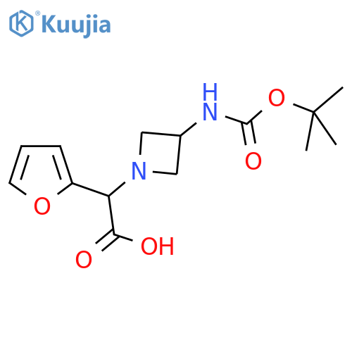 1-Azetidineacetic acid,3-[[(1,1-dimethylethoxy)carbonyl]amino]-a-2-furanyl- structure