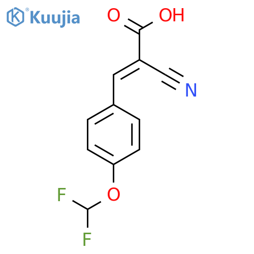 (2E)-2-Cyano-3-[4-(difluoromethoxy)phenyl]prop-2-enoic acid structure