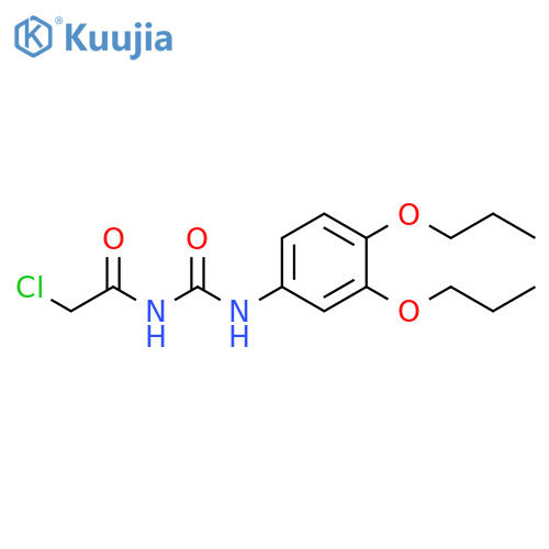 3-(2-chloroacetyl)-1-(3,4-dipropoxyphenyl)urea structure