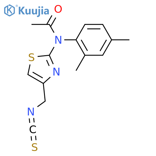 N-(2,4-dimethylphenyl)-N-4-(isothiocyanatomethyl)-1,3-thiazol-2-ylacetamide structure